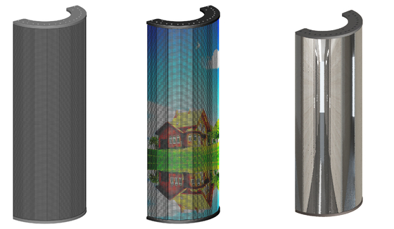 IP67 Flexible Led Display Module Aluminium dünnflexible Led-Bildschirm